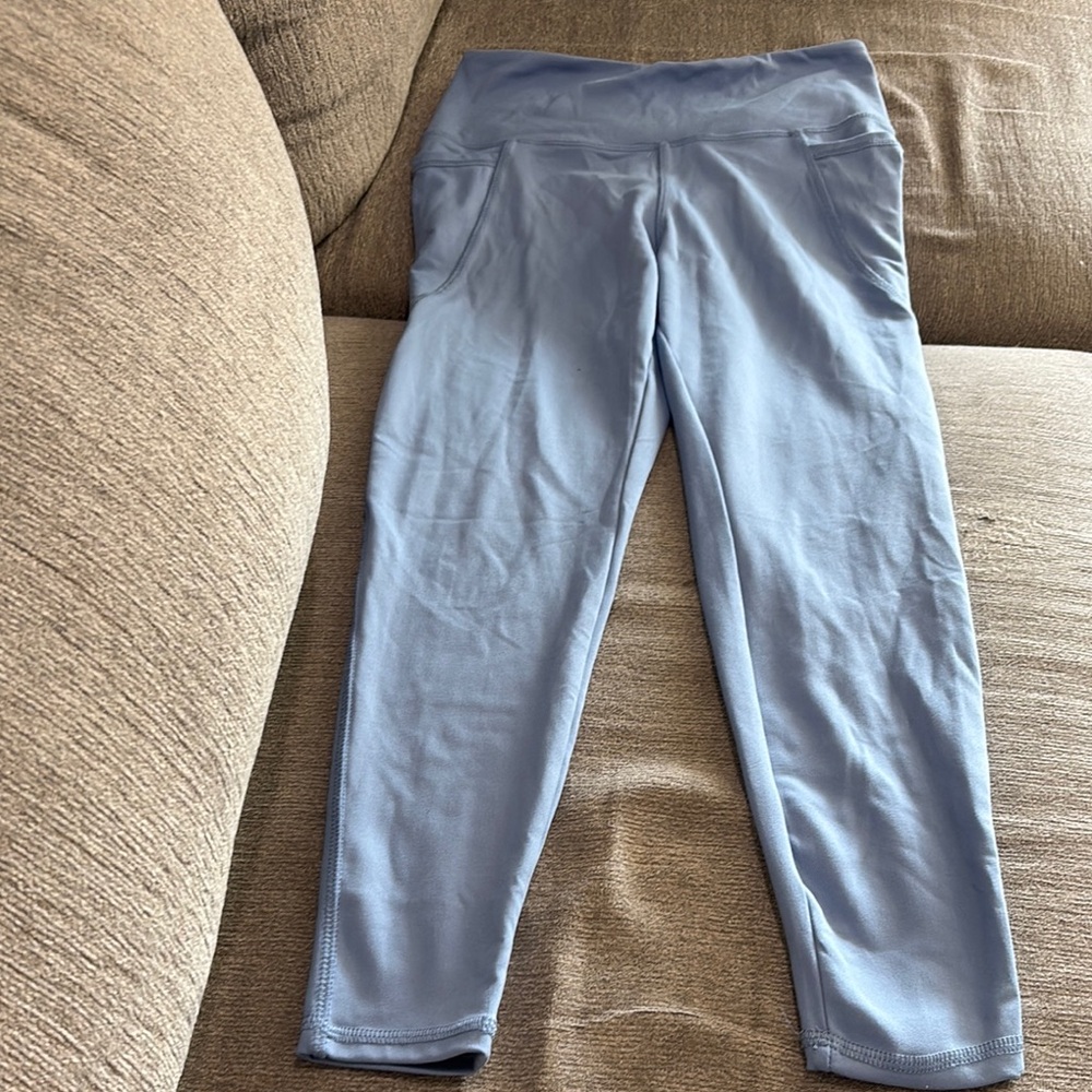 Danskin Blue Gray Leggings Soft Athletic Bottoms